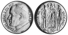 50 liras (John Paul II) from Vatican