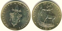 20 liras (Paul VI) from Vatican