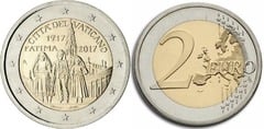 2 euro (100th Anniversary of the Apparitions of Fatima) from Vatican