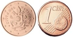 1 euro cent (Francis I Coat of Arms) from Vaticano