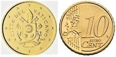 10 euro cent (Francis I Coat of Arms) from Vaticano