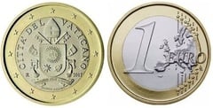 1 euro (Francis I Coat of Arms) from Vatican