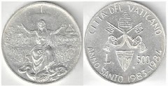 500 lire (Extraordinary Holy Year) from Vatican