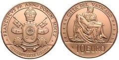 10 euro (Arte y Fe - Piedad de Miguel Ángel) from Vaticano