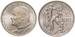 100 lire (Juan Pablo II) from Vatican