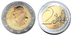 2 euro (80 Cumpleaños de Su Santidad el Papa Benedicto XVI) from Vaticano