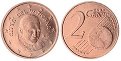 2 euro cent (Benedicto XVI) from Vaticano