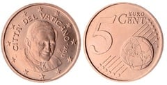 5 euro cent (Benedict XVI) from Vaticano