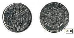 100 lire (Holy Jubilee Year 1975) from Vaticano