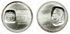 10 bolívares (100th Anniversary of the Effigy of Bolivar on Coins) from Venezuela