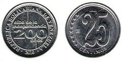 25 céntimos (200th Anniversary of Independence) from Venezuela