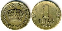 1 dinar (Peter II) from Yugoslavia