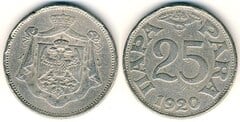 25 para (Peter I) from Yugoslavia