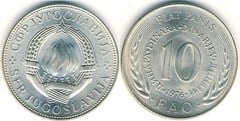 10 dinara (FAO) from Yugoslavia