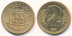 2 dinara from Yugoslavia