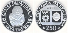 250 dinara (XIV Olympic Winter Games - Sarajevo 1984) from Yugoslavia