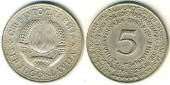 5 dinara (30th Anniversary of the Liberation from Fascism) from Yugoslavia