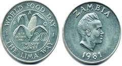 20 ngwee (FAO) from Zambia