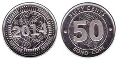 50 cents (Moneda-Bono) from Zimbabwe