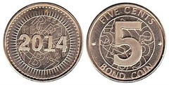 5 cents (Moneda-Bono) from Zimbabwe