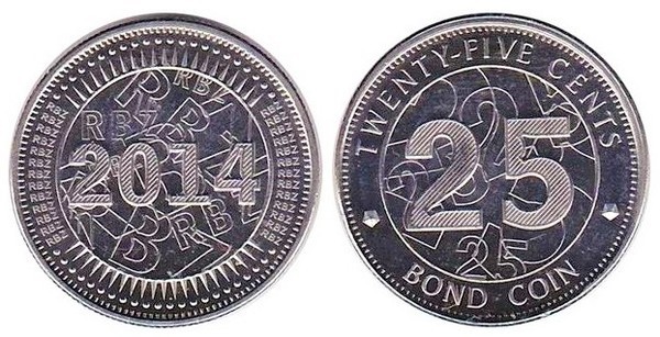Photo of 25 cents (Moneda-Bono)