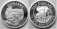 10 dollars (Kariba Dam) from Zimbabwe