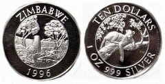 10 dollars (Ruins of Great Zimbabwe) from Zimbabwe